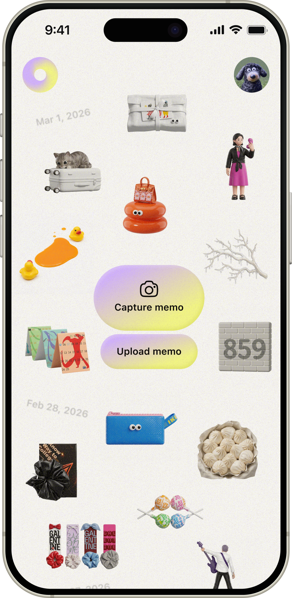 MemoAR mobile augmented reality experience