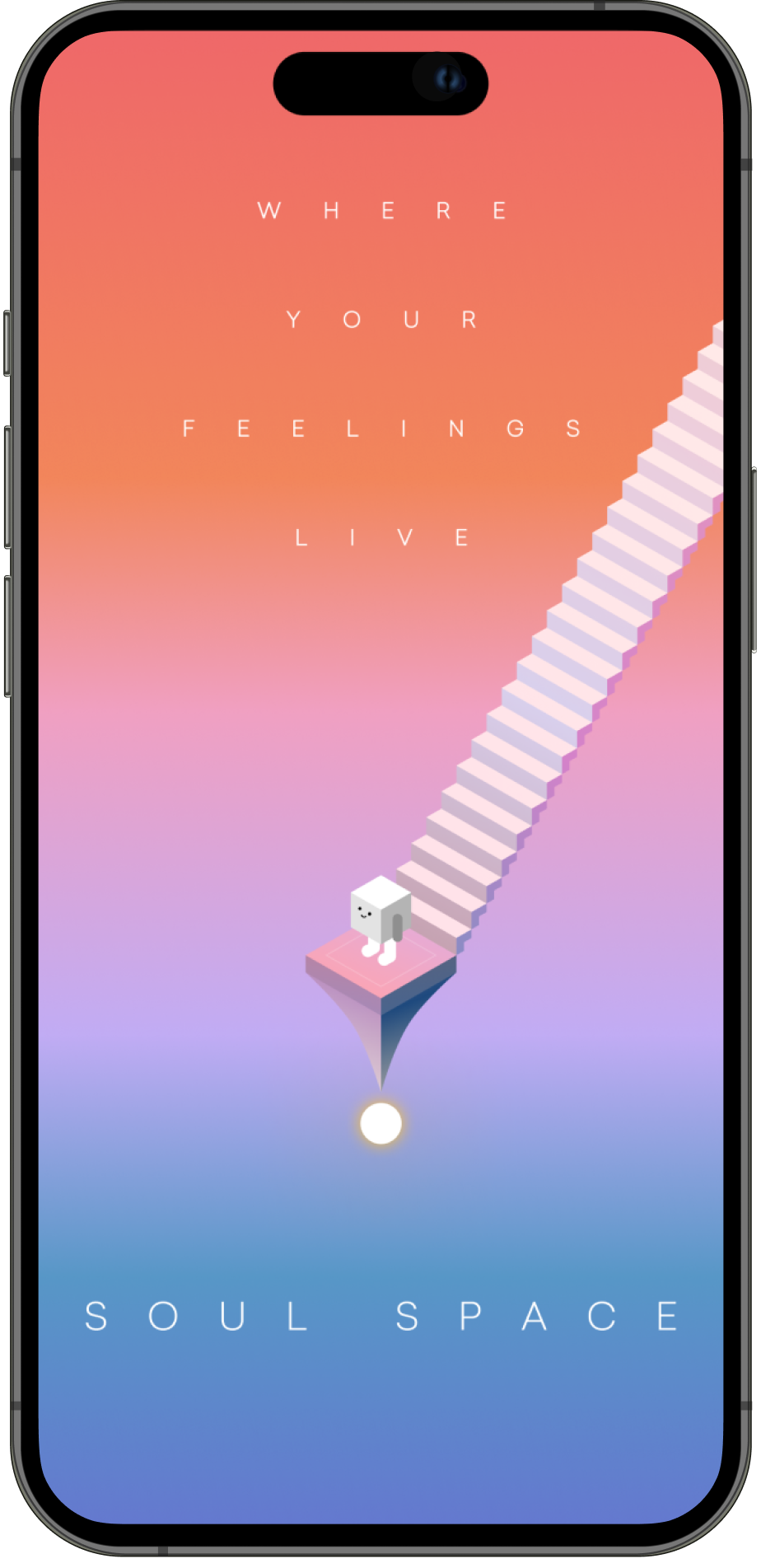 Soul Space mobile experience shown on a phone