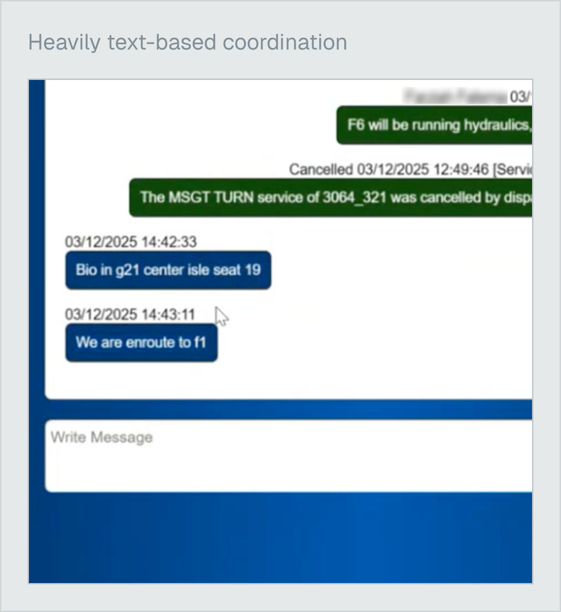 Text-based coordination between dispatchers and cleaners