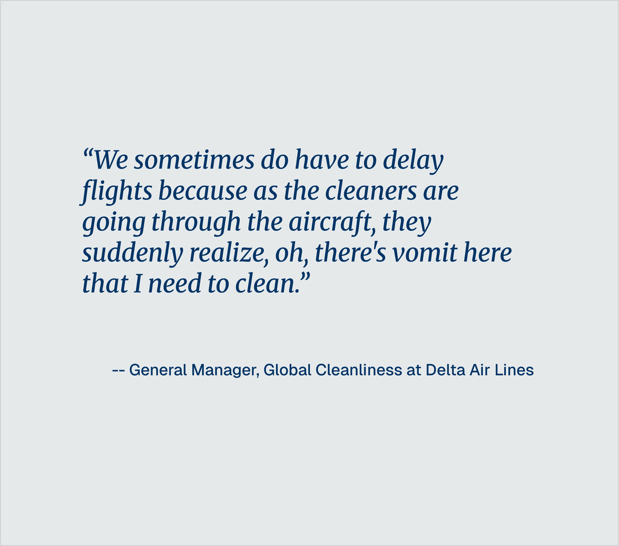 Quote from Delta leadership about late special-equipment notices